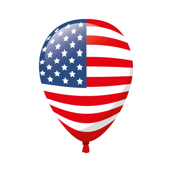 Воздушный шар под флагом США — стоковый вектор