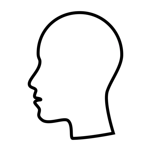 Profil hlavy tvář — Stockový vektor