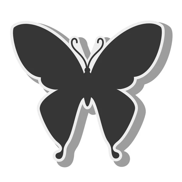 Силуэт крыла насекомого-бабочки — стоковый вектор