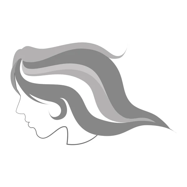 Bosquejo de pelo cara mujer — Archivo Imágenes Vectoriales