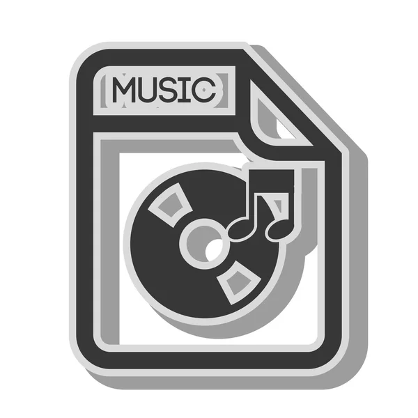 Formato de música archivo de medios musicales — Vector de stock