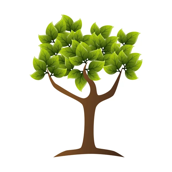 Δέντρο πράσινο οικολογία — Διανυσματικό Αρχείο