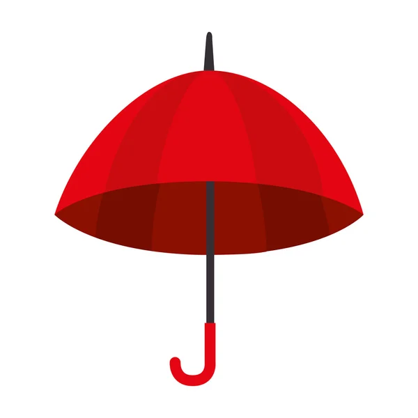 Umbrella open striped red  icon vector — Stock Vector