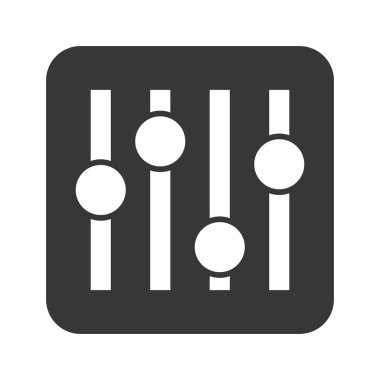 müzik paneli denetimi izole simgesi