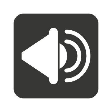 Hoparlör ses izole simgesi