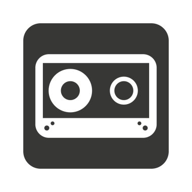Kaset müzik retro simgesi