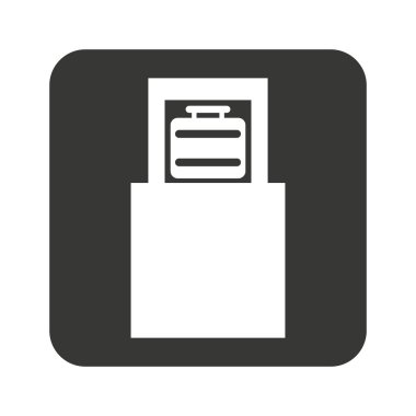 bavul seyahat izole simgesi