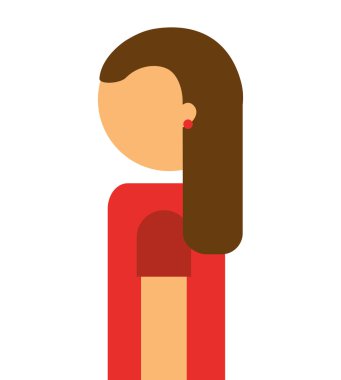 kadın kadın avatar izole simgesi