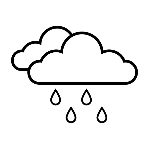 Nuage pluie nuageux — Image vectorielle