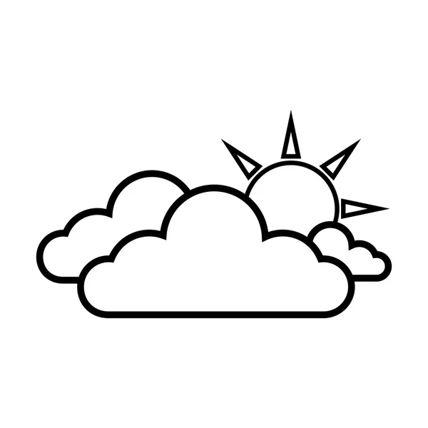 Cloud sun weather sky — Stock Vector