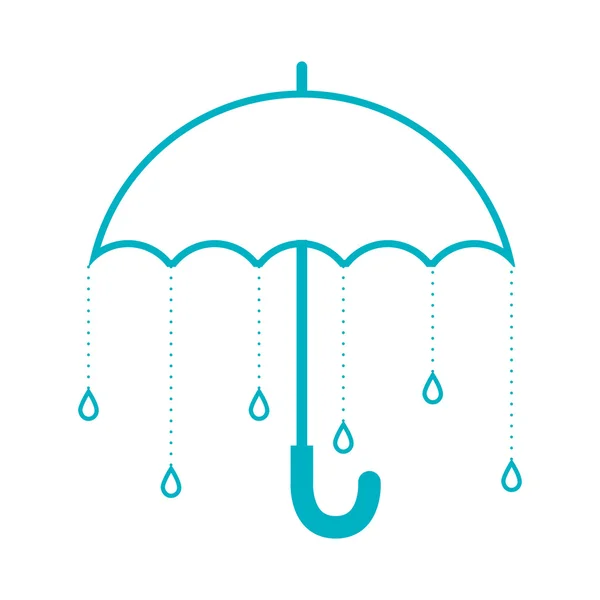 Temps de pluie parapluie — Image vectorielle