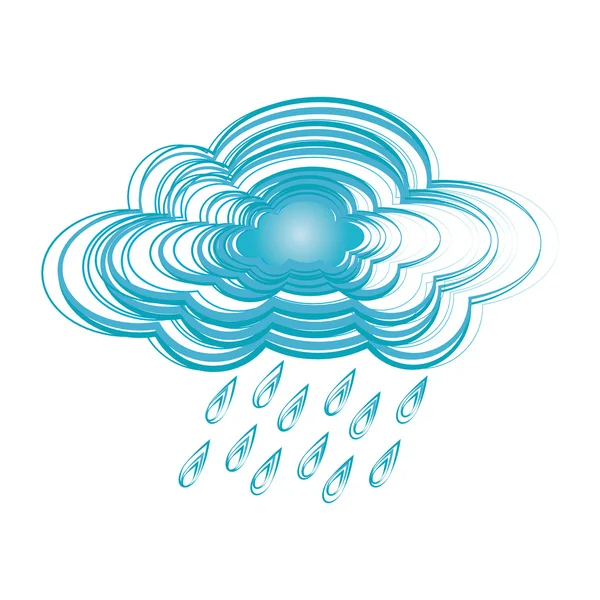 Nube lluvia nublada — Vector de stock