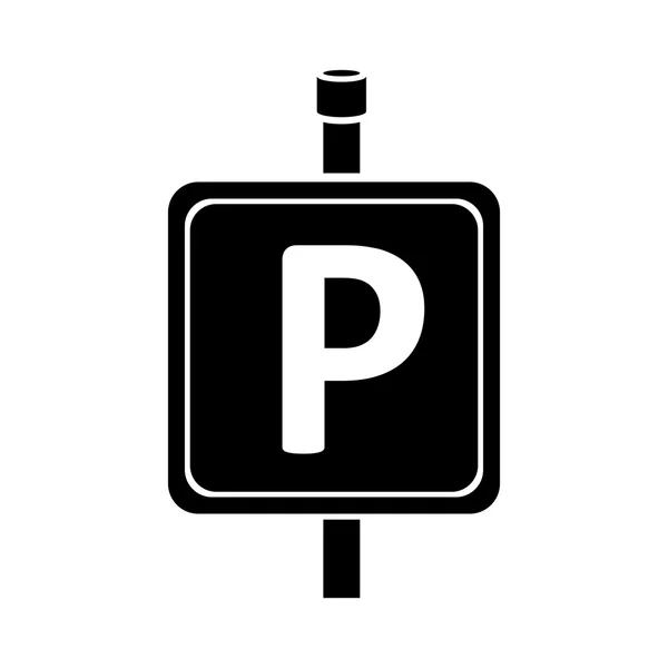 Skylt för parkeringszon — Stock vektor
