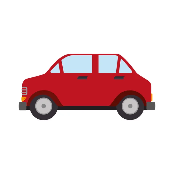 Coche auto sedán lado icono vector — Vector de stock