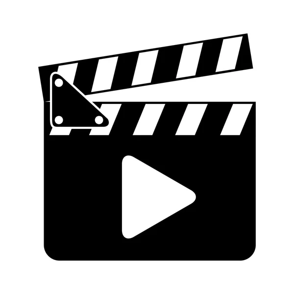 Clappeur clapperboard icône de film — Image vectorielle