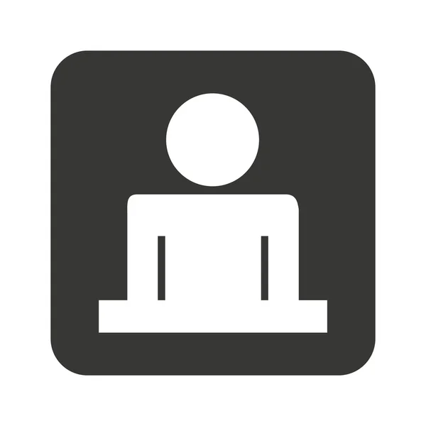 Izolované ikona uživatele silueta — Stockový vektor