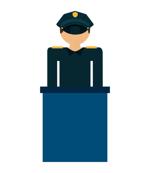 Police law isolated icon — Stock Vector