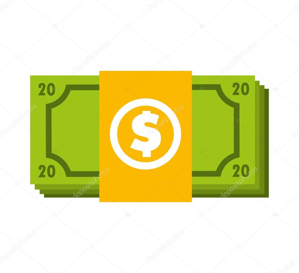 Bill dollar money icon Stock Vector by ©yupiramos 120138130, image size:1023x935