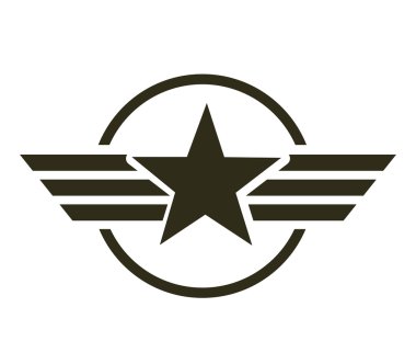 askeri yıldız amblem izole simgesi