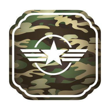 askeri yıldız amblem izole simgesi