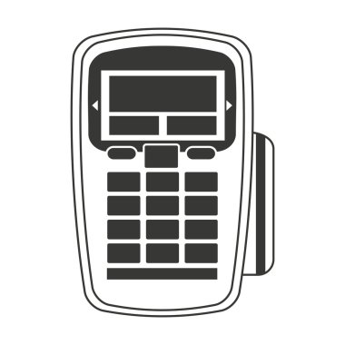 fiş makine izole simgesi