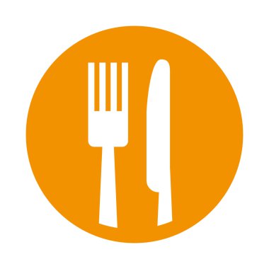 aracı çatal bıçak takımı siluet simge