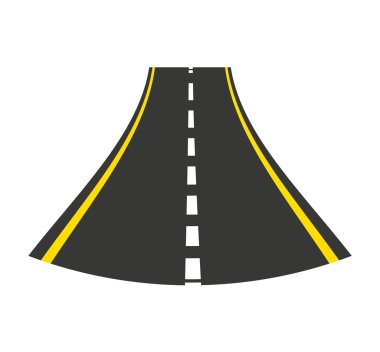 karayolunda manzara izole simgesi