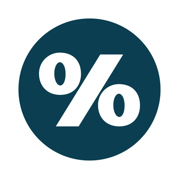 Percent symbol isolated icon — Stock Vector