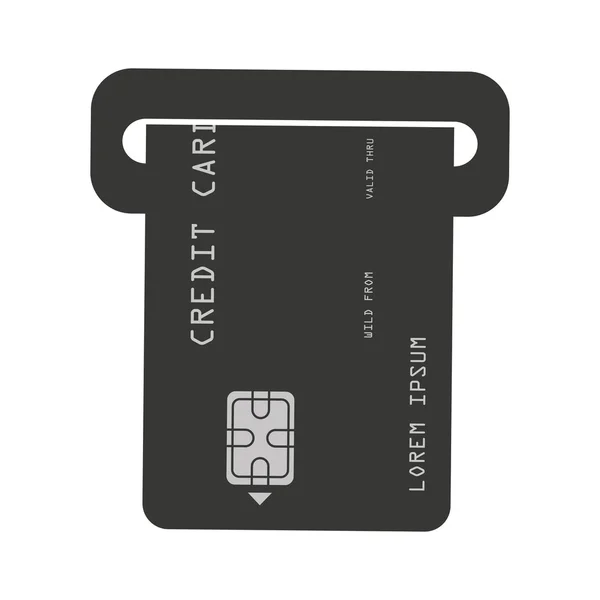 Carte de crédit icône bancaire — Image vectorielle