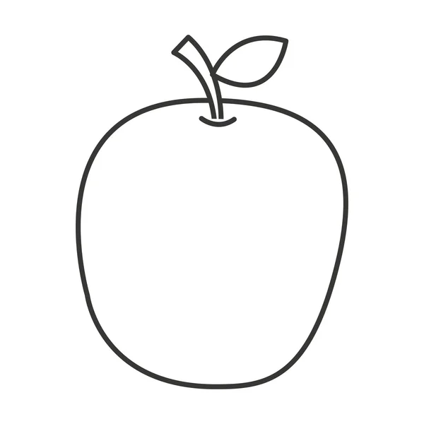Alma friss gyümölcs ikon — Stock Vector