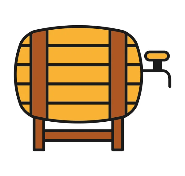 Contenitore di birra fresca isolato icona — Vettoriale Stock