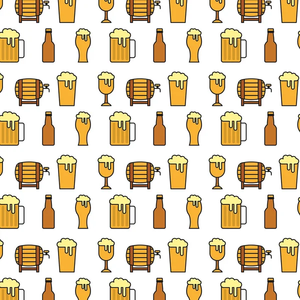 Conteneur de bière fraîche icône isolée — Image vectorielle