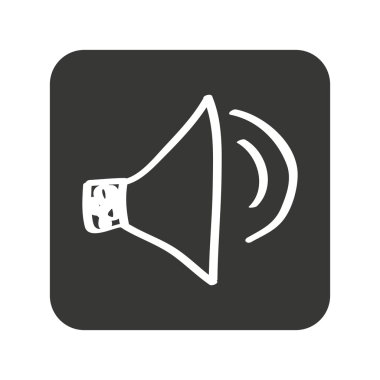 Hoparlör ses izole simgesi