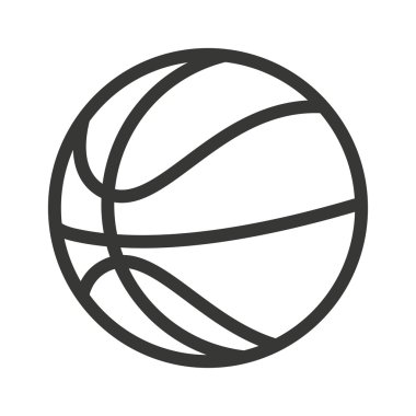 Balon basketbol izole simgesi