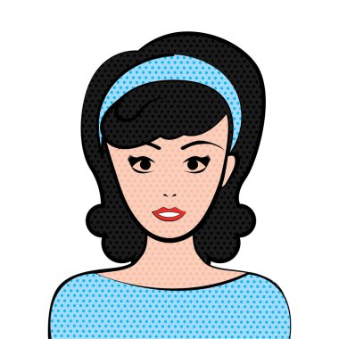 kadın kadın komik pop sanat