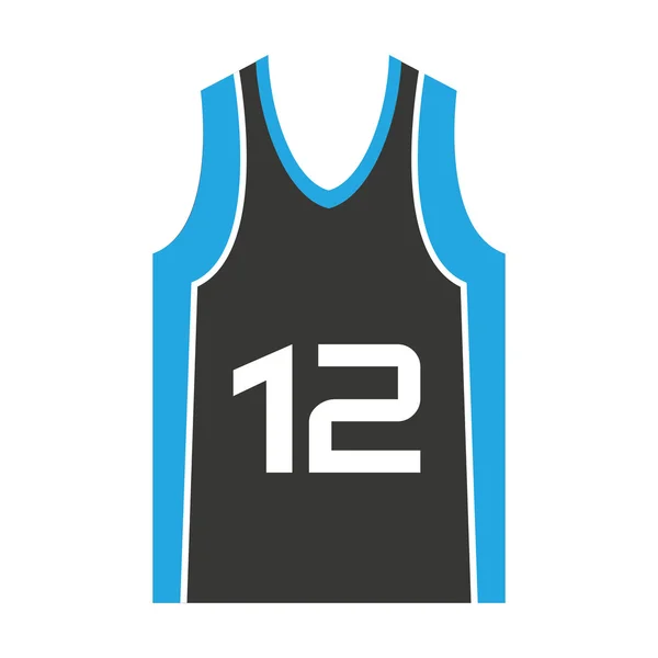 Camiseta equipo baloncesto aislado icono — Archivo Imágenes Vectoriales