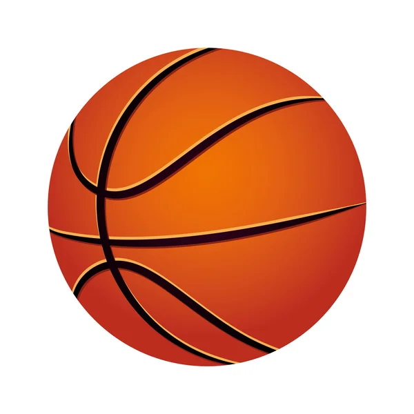 Balloon basketball isolated icon — Stock Vector