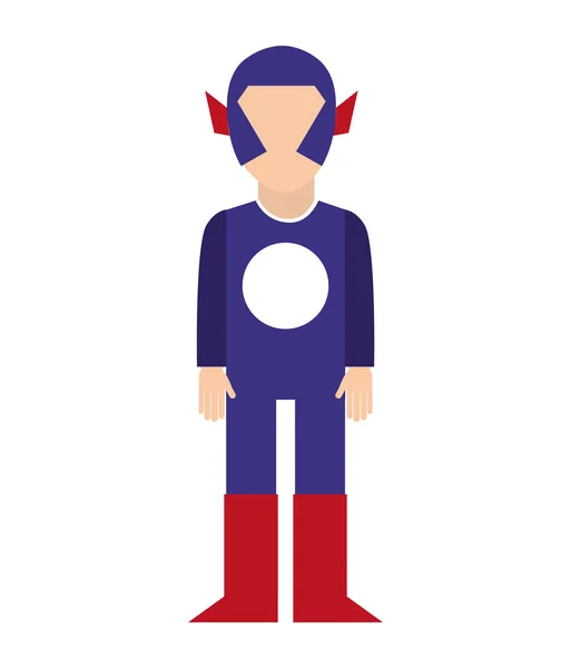 Héroe personaje cómic icono aislado — Vector de stock
