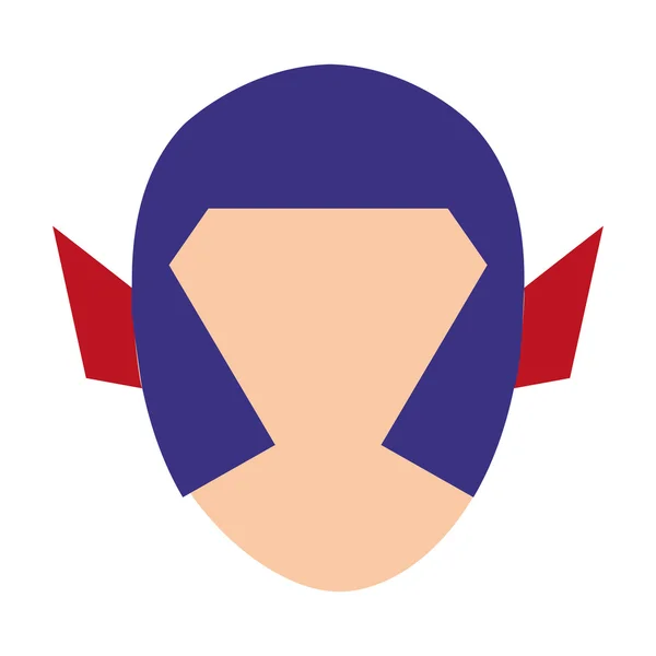 Hero character comic isolated icon — Stock Vector