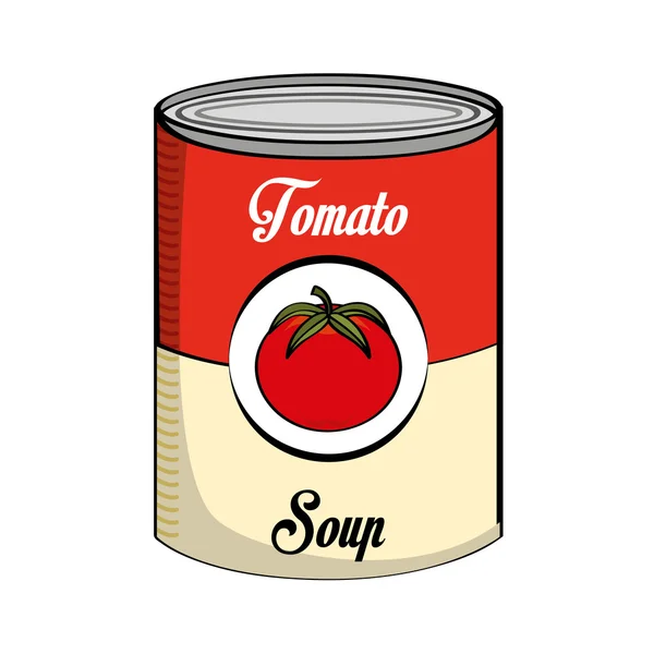 Tomato can isolated icon — Stock Vector