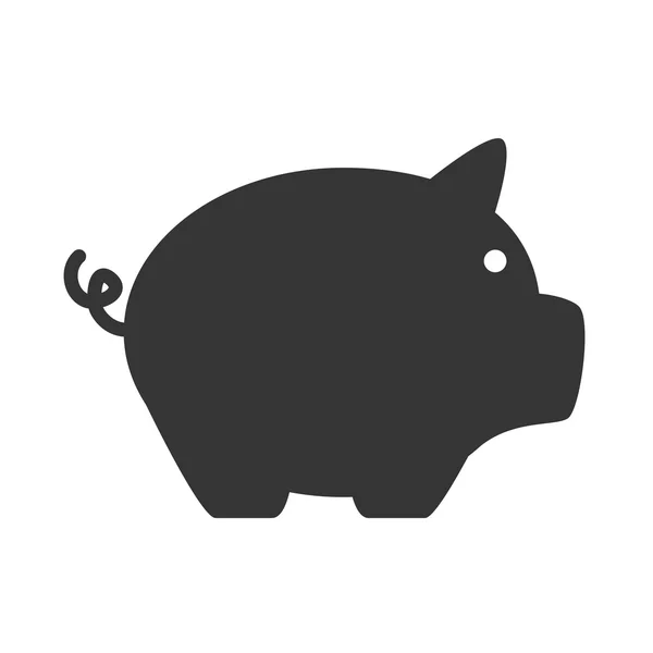 Gris piggy pengar — Stock vektor