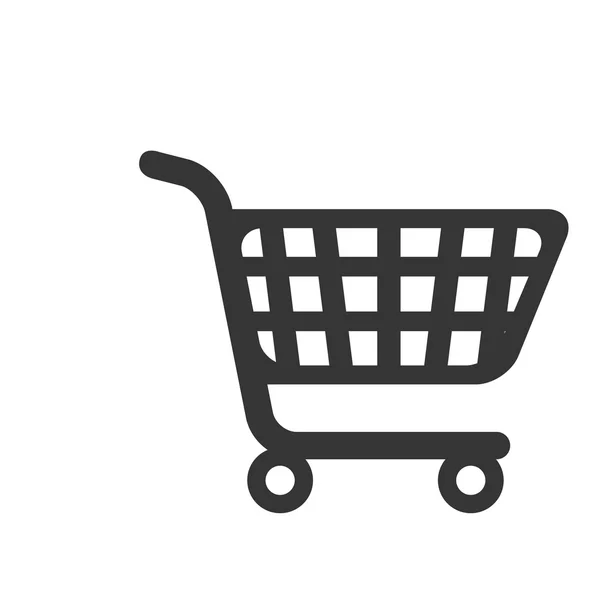 Carro supermercado icono de compras vector — Vector de stock