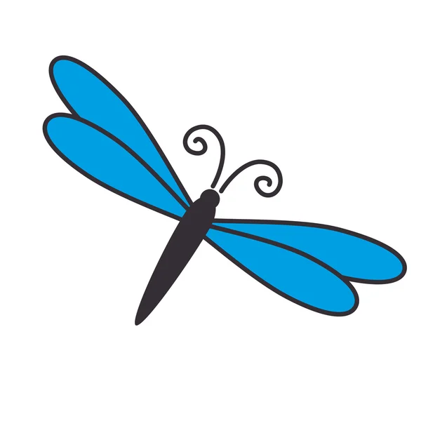 Dragonfly insekt natur — Stock vektor