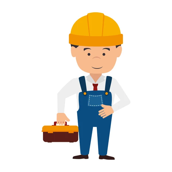 Trabalhador da construção civil — Vetor de Stock