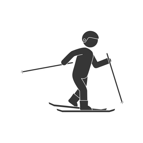 Skier sport extreme — Stock Vector