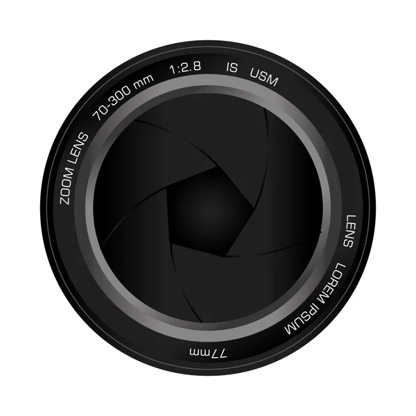 Zoom shutter lens — Stock Vector