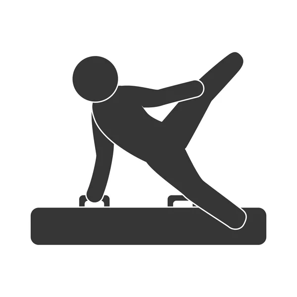 Ginnasta acrobazia sport — Vettoriale Stock