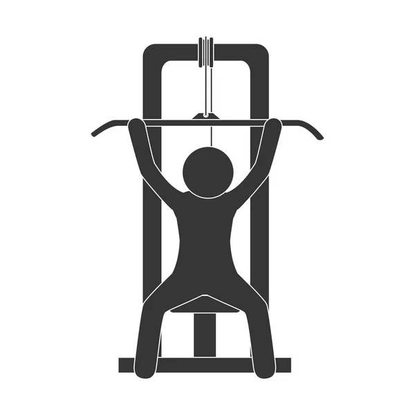 Entrenamiento de gimnasio hombre — Vector de stock