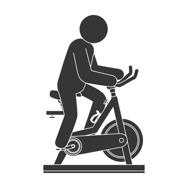 자전거 체육관 운동 교육 — 스톡 벡터