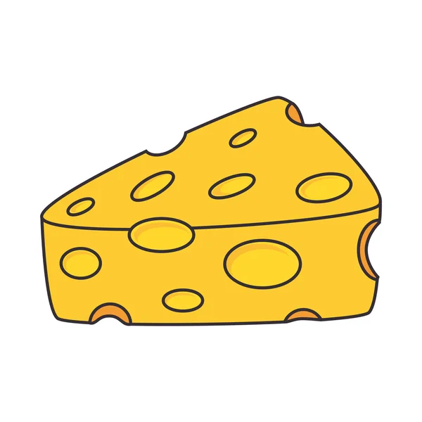 Τυρί φαγητό κομμάτι — Διανυσματικό Αρχείο
